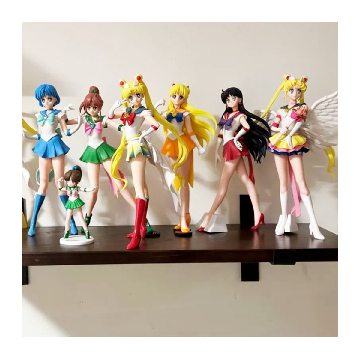 Sailor Moon Anime Figuren-Set von Bandai mit Meiou Setsuna, Kaiou Michiru, Haruka und Hotaru in der Glitter & Glamours Edition, mehrfarbig, Höhe: 23 cm - Bild 1