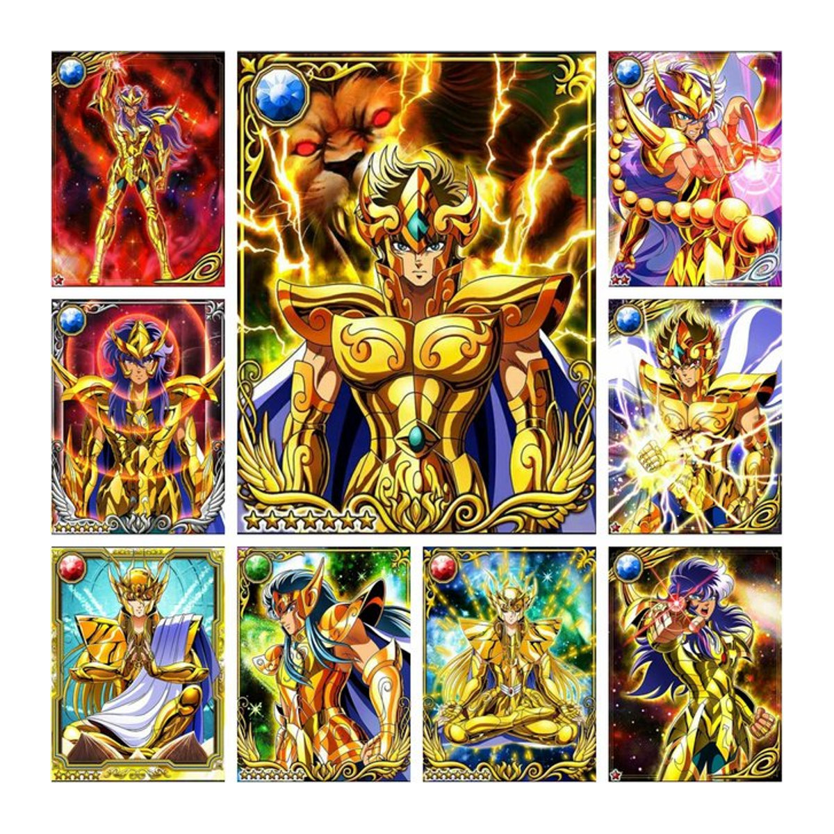 Saint Seiya 5D DIY Diamant Malerei Mosaik Set Japan Anime Cartoon Kunst Strass Stickerei Mehrfarbig - Bild 1
