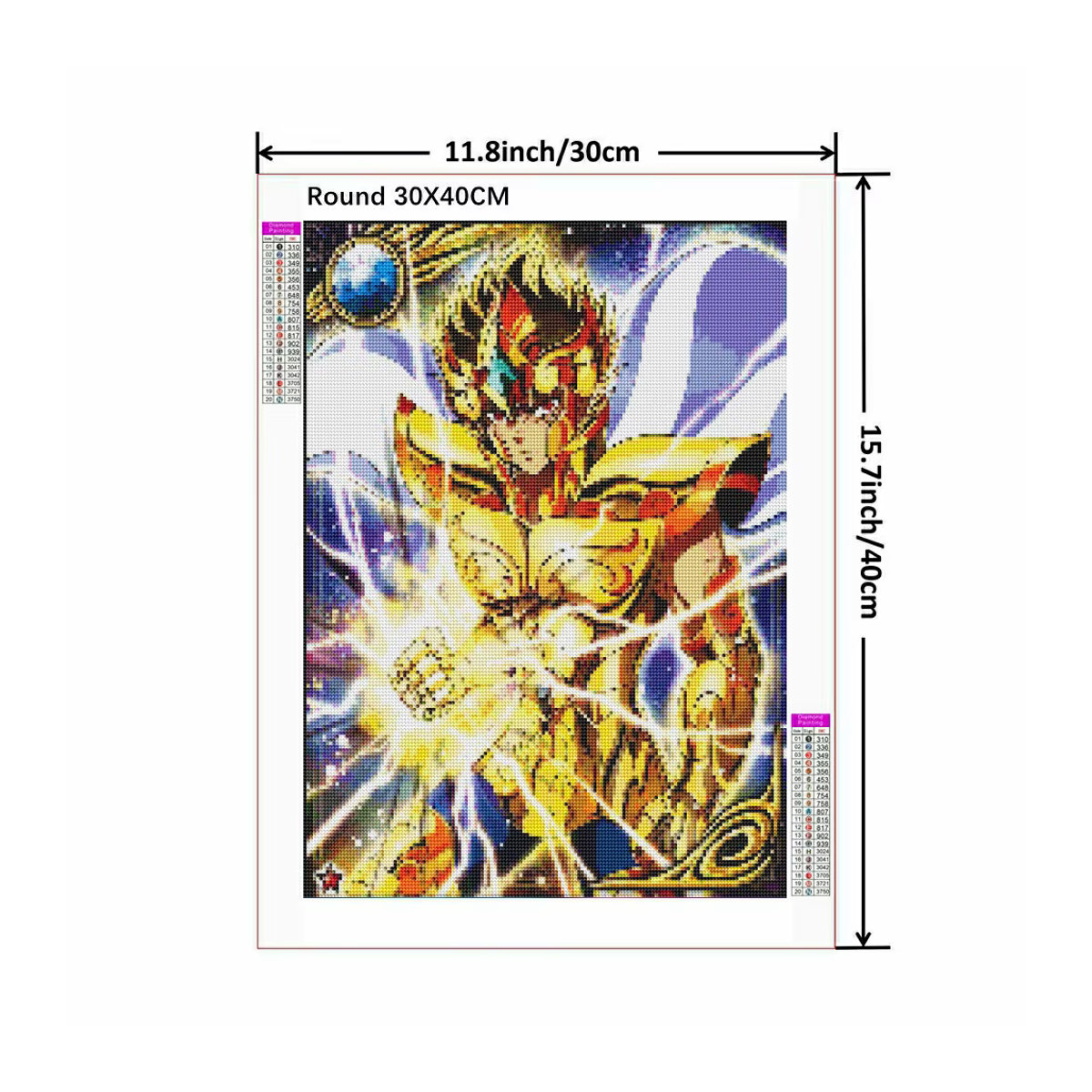 Saint Seiya 5D DIY Diamant Malerei Mosaik Set Japan Anime Cartoon Kunst Strass Stickerei Mehrfarbig - Bild 2