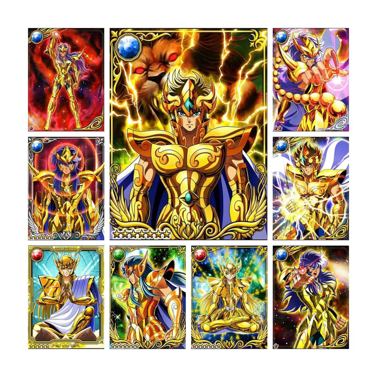 Saint Seiya 5D DIY Diamant Malerei Mosaik Set Japan Anime Cartoon Kunst Strass Stickerei Mehrfarbig - Bild 4