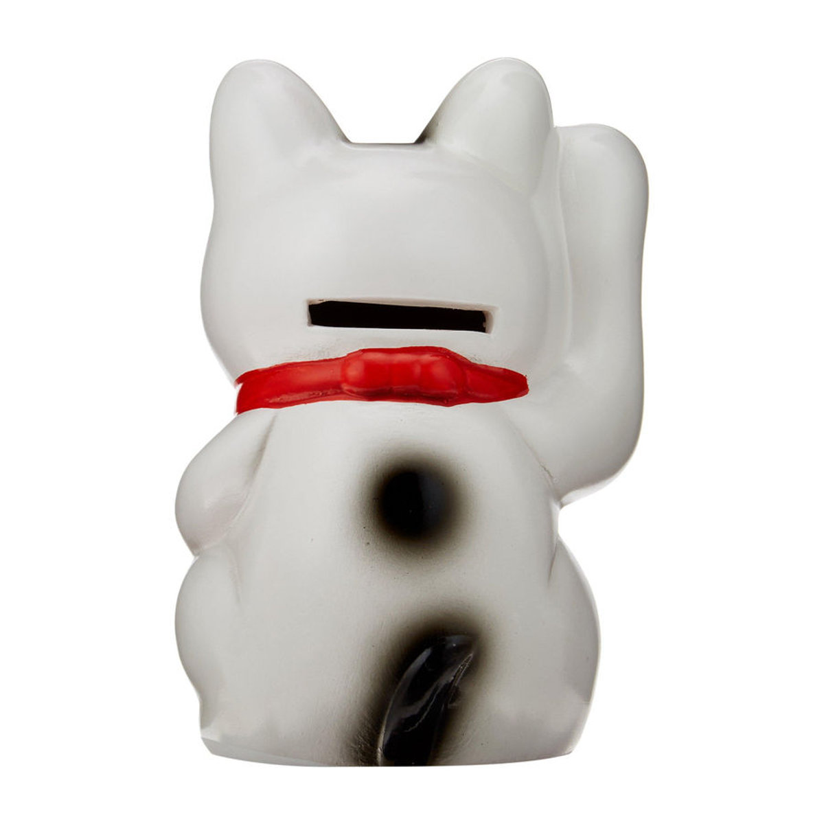 Sakura Bridge Maneki-neko Winkende Katze aus Keramik in Weiß - Bild 4