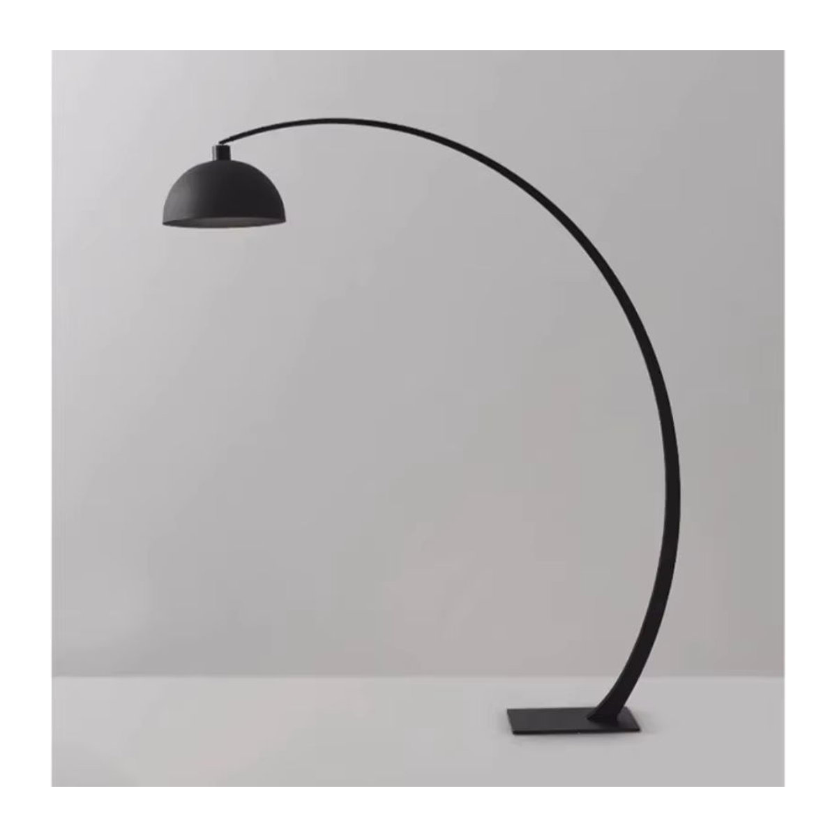 SaloEElaitte Bogenlampe in Schwarz im modernen minimalistischen Design mit E27 Fassung und warmweißem Licht für Wohnzimmer und Schlafzimmer - Bild 3