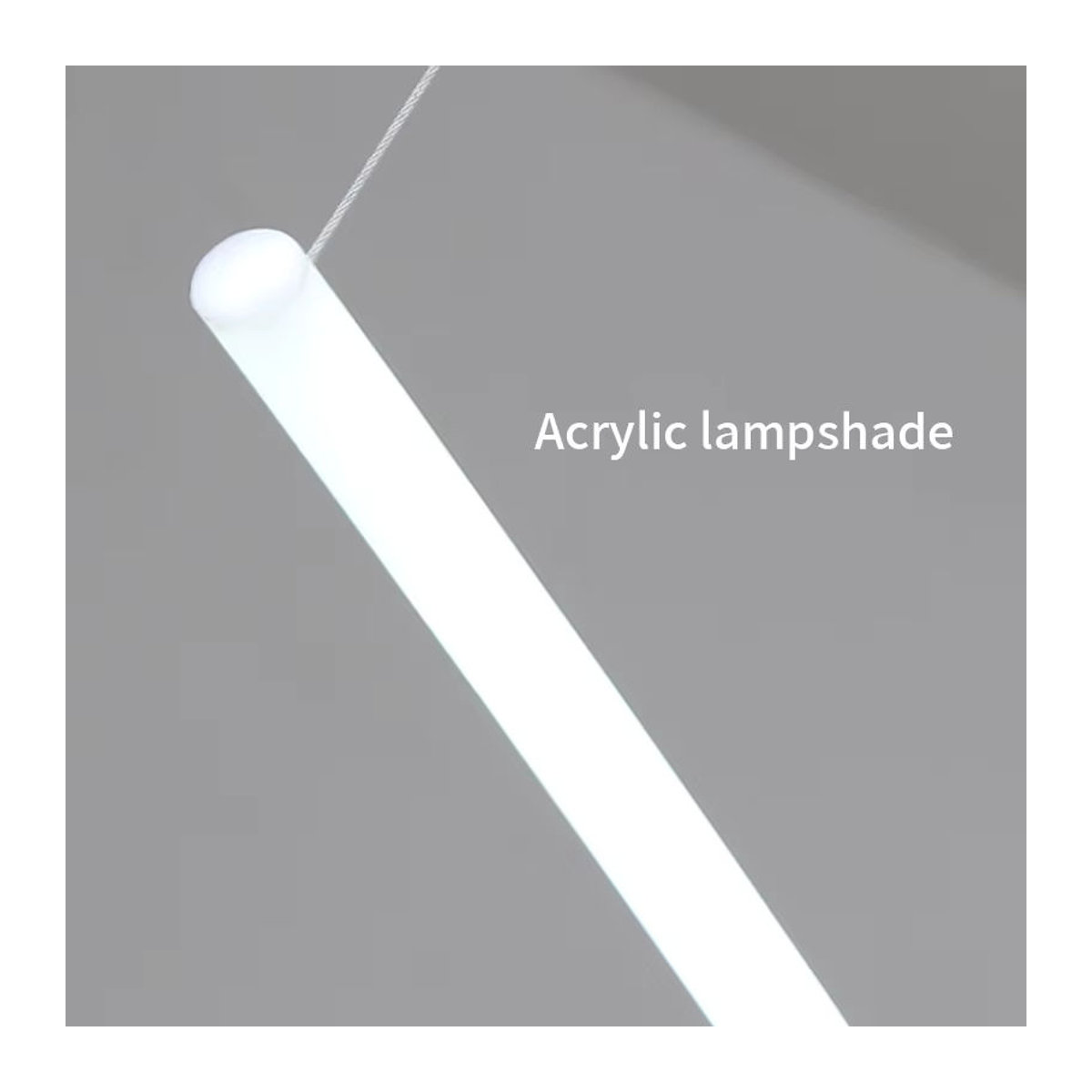 SaloEElaitte Kronleuchter in Weiß mit Acryl-Streifen im nordischen Minimalismus-Design als Pendelleuchte für Esszimmer, Büro oder Bar - Bild 4