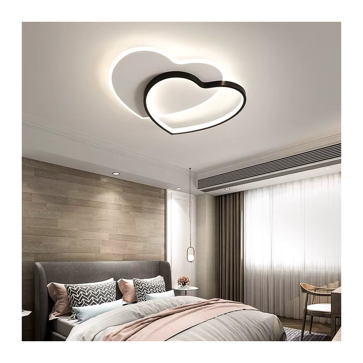 SaloEElaitte LED-Deckenlampe in Herzform in Weiß mit warmweißem Licht - Bild 3