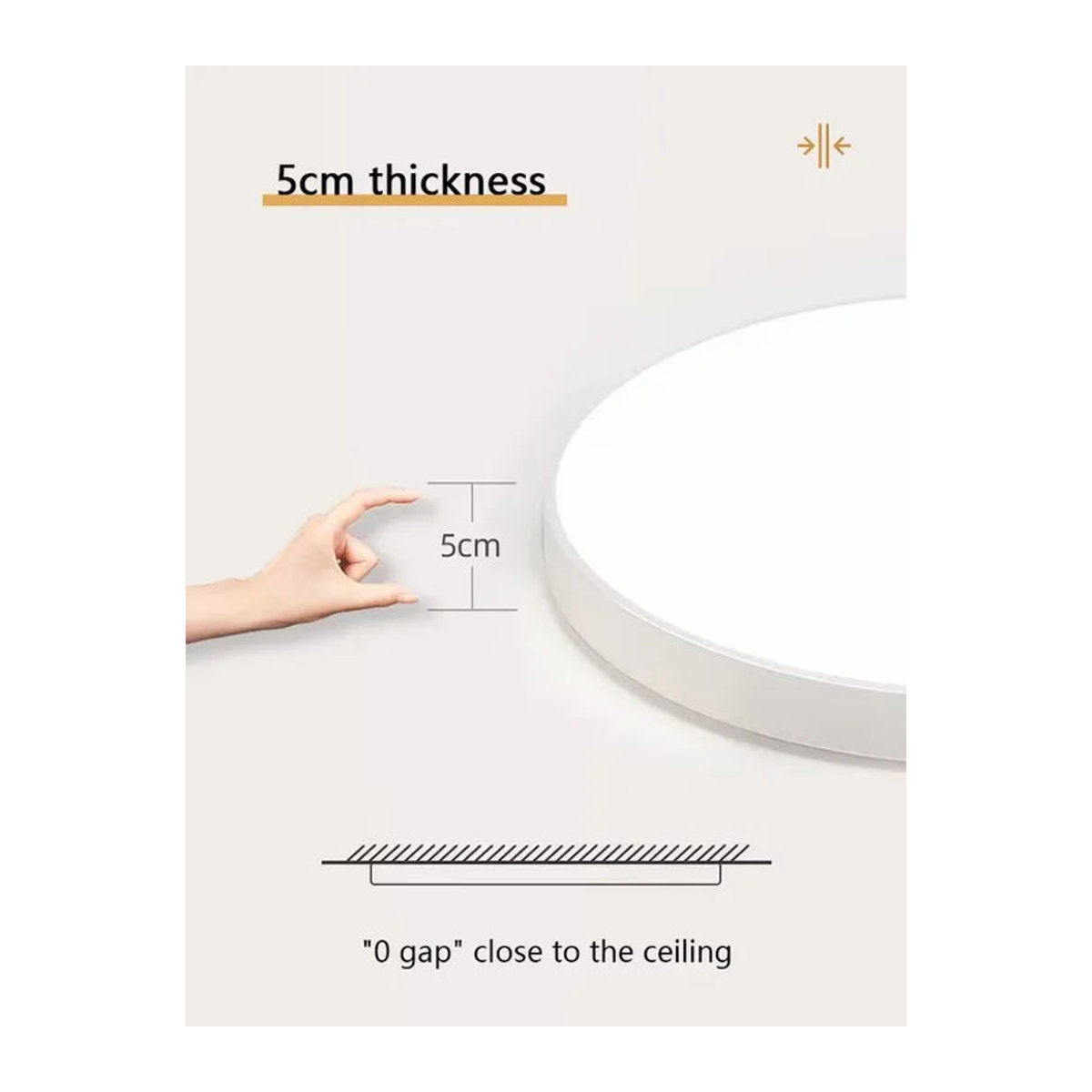 SaloEElaitte Moderne LED Deckenlampe in Weiß im minimalistischen Rechteck-Design für Wohnzimmer, Schlafzimmer oder Küche - Bild 2