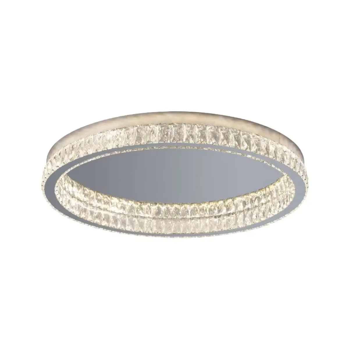 SaloEElaitte Moderne Luxus LED Kronleuchter aus Chrom und Glas, runde Deckenleuchte für Wohnzimmer und Schlafzimmer, dimmbar - Bild 4