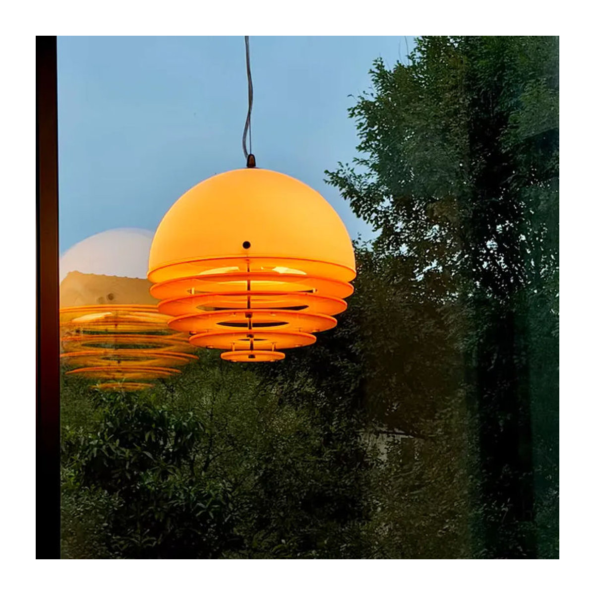 SaloEElaitte Pendelleuchte aus Glas in Orange im skandinavischen Design für Esszimmer und Schlafzimmer - Bild 4