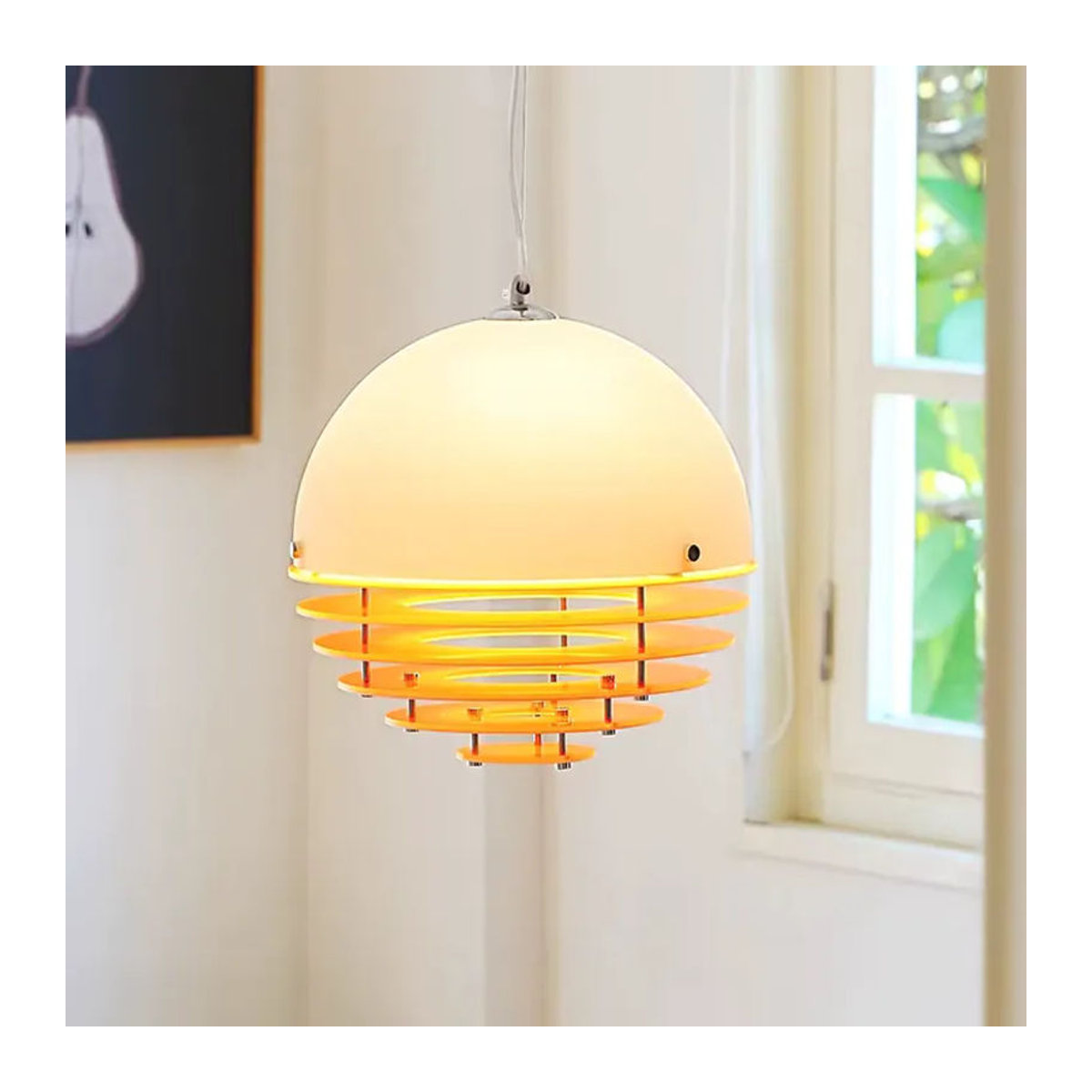 SaloEElaitte Pendelleuchte aus Glas in Orange im skandinavischen Design für Esszimmer und Schlafzimmer - Bild 5