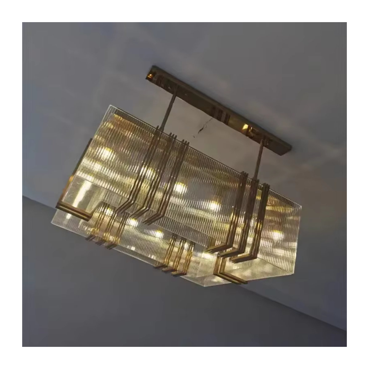 SaloEElaitte Pendelleuchte aus Stahl in Gold für dein Esszimmer mit E14 Fassung - Bild 4