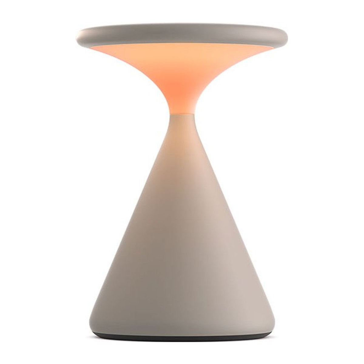 Salt LED-Akkuleuchte in Grau mit warmweißem Licht und minimalistischem Design aus Aluminium und Glas - Bild 1