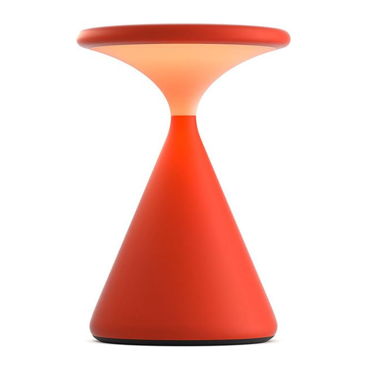 Salt LED-Akkuleuchte in Grau und Orange aus Aluminium und Glas mit warmweißem Licht - Bild 1