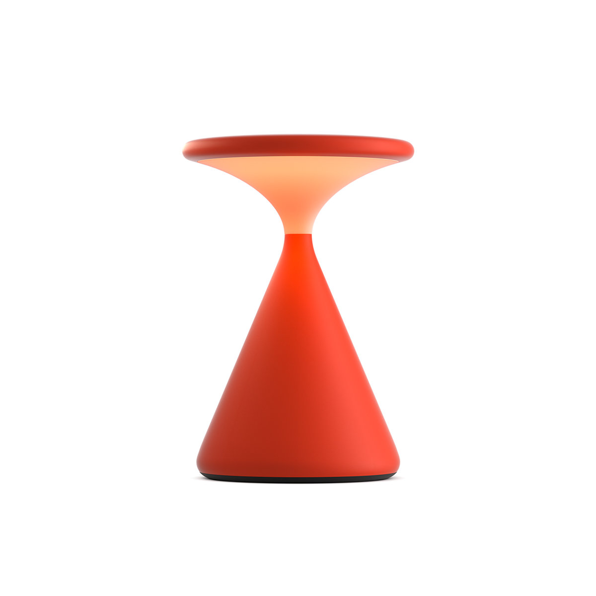 Salt LED-Akkuleuchte in Grau und Orange aus Aluminium und Glas mit warmweißem Licht - Bild 2