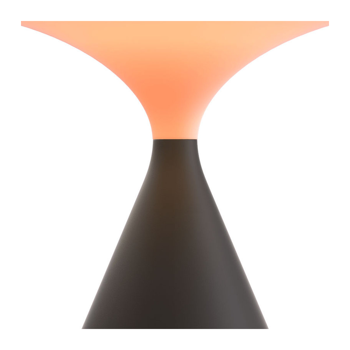 Salt LED-Akkuleuchte Tischlampe aus Aluminium und Glas in Grau und Schwarz mit warmweißem Licht und minimalistischem Design - Bild 3