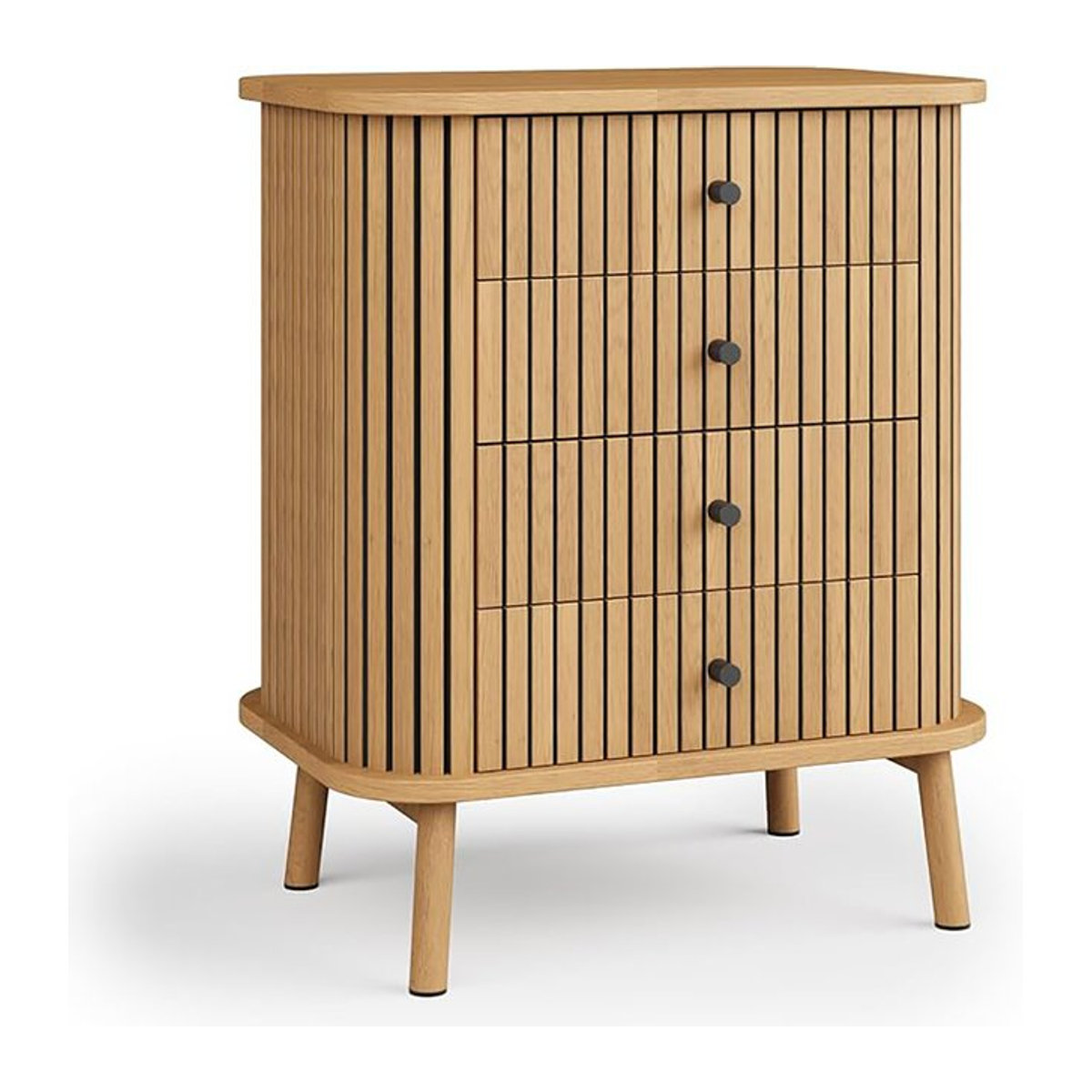 Salut Meuble Beistelltisch aus Eiche Natur mit 4 Schubladen im Landhausstil - Bild 1