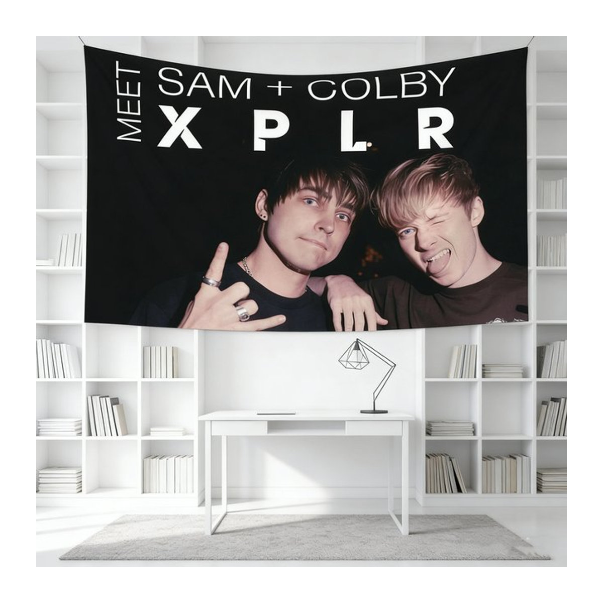 Sam & Colby Wandteppich Textil Schwarz Rechteckig B: 60 cm, H: 60 cm, T: 40 cm - Bild 1