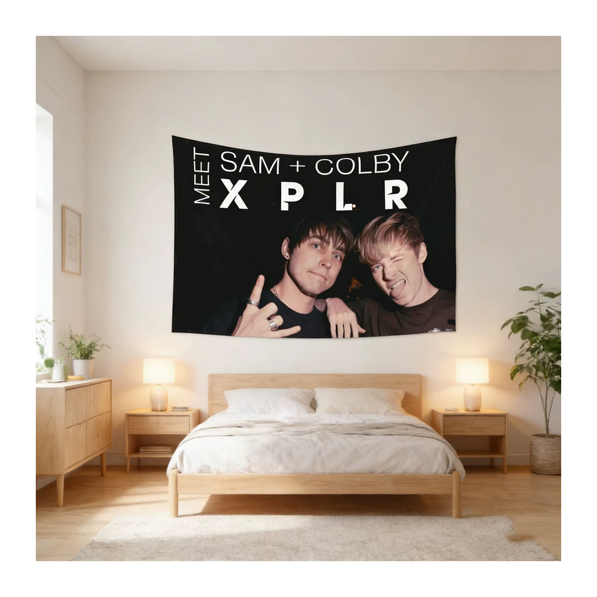 Sam & Colby Wandteppich Textil Schwarz Rechteckig B: 60 cm, H: 60 cm, T: 40 cm - Bild 4