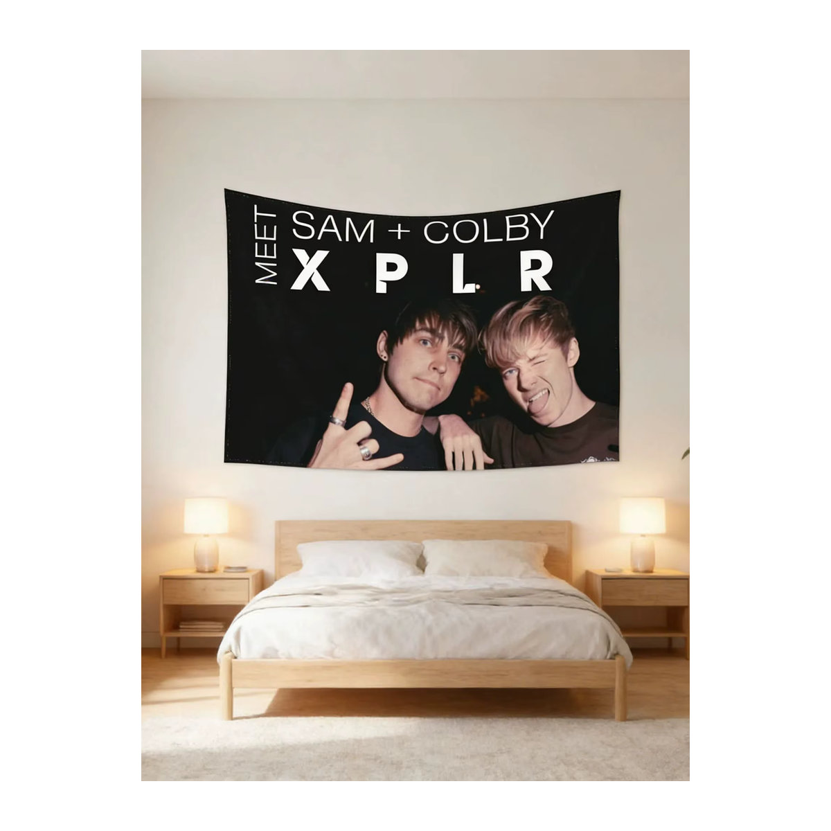 Sam & Colby Wandteppich Textil Schwarz Rechteckig B: 60 cm, H: 60 cm, T: 40 cm - Bild 5