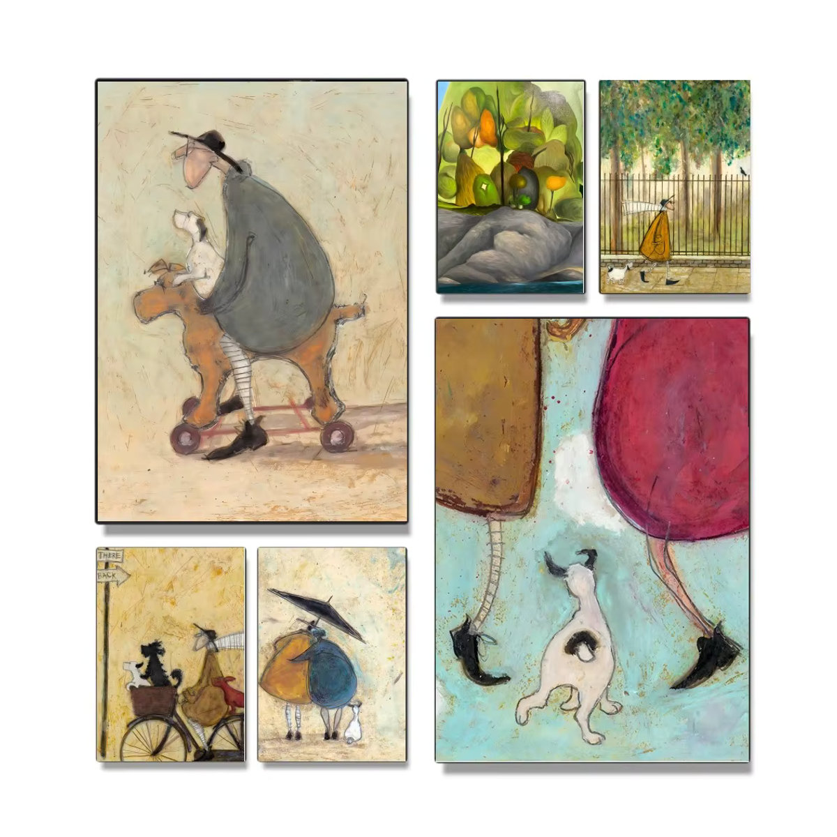 Sam Toft Abstrakte Landschaft Kunst Poster Rahmenlose Malerei Mehrfarbig Rechteckig - Bild 2