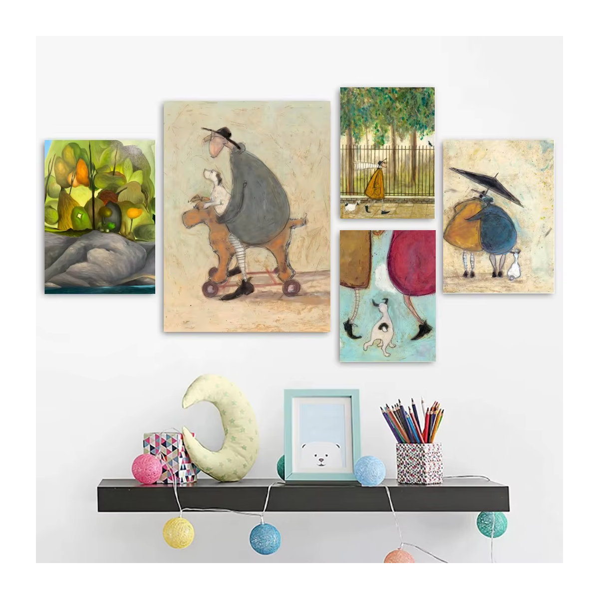 Sam Toft Abstrakte Landschaft Kunst Poster Rahmenlose Malerei Mehrfarbig Rechteckig - Bild 3