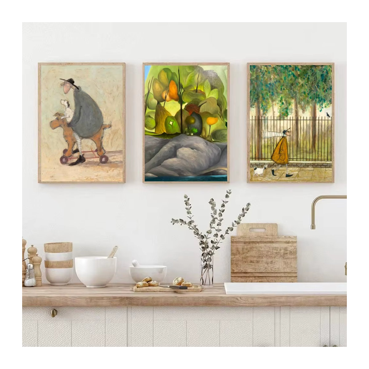 Sam Toft Abstrakte Landschaft Kunst Poster Rahmenlose Malerei Mehrfarbig Rechteckig - Bild 4