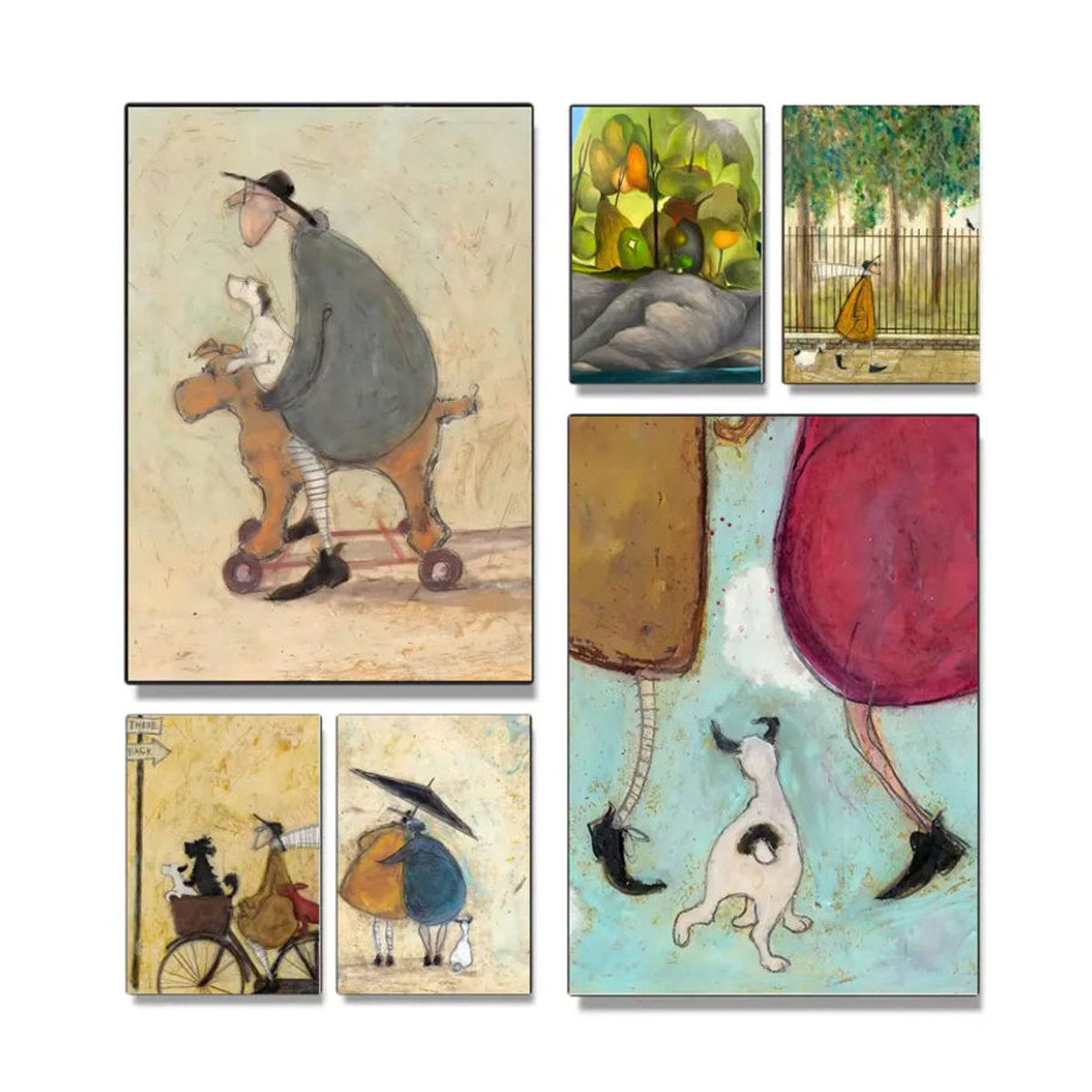 Sam Toft Abstraktes Landschaftskunst-Poster als mehrfarbiger Wandaufkleber aus Papier für deine Heimdekoration - Bild 2
