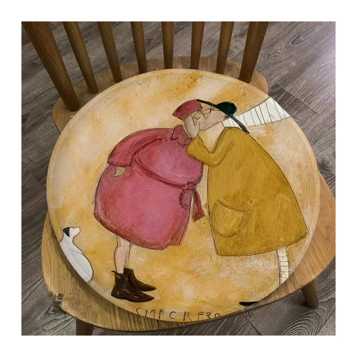 Sam Toft Sitzkissen mit abstraktem Landschaftsdesign und Hundemotiv, mehrfarbig - Bild 3