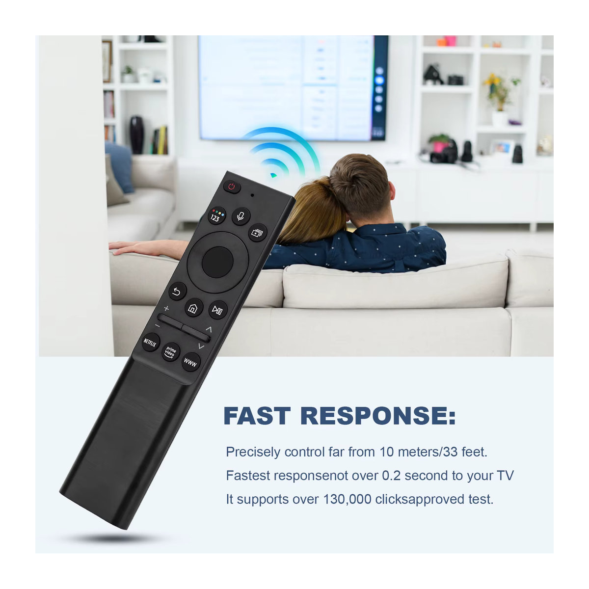Samsung Ersatz Sprachfernbedienung BN59-01363N in Schwarz passend für Smart TV Modelle UN50AU8000F UN55AU8000F UN55AU8200F UN60AU8000F UN65AU82 - Bild 4