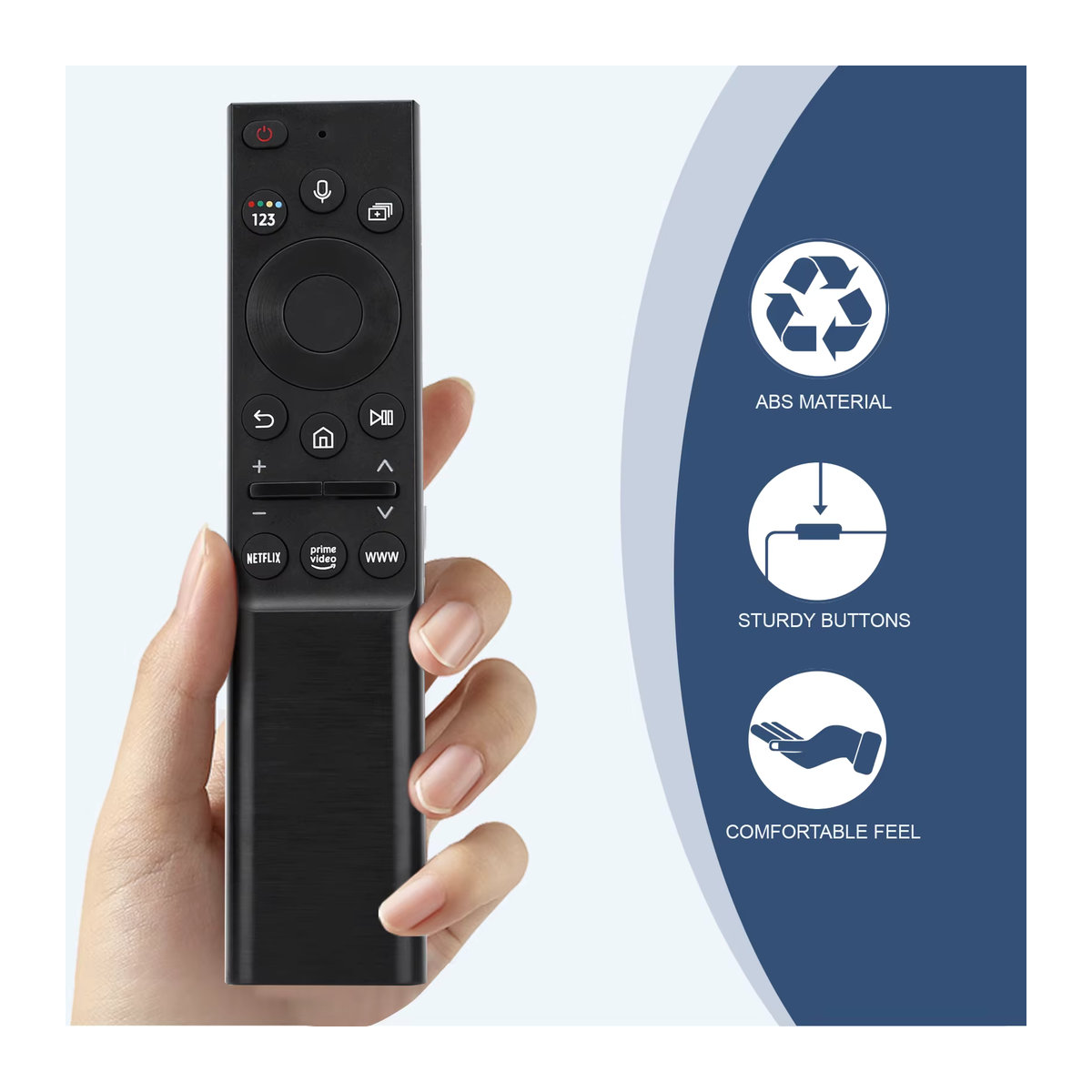 Samsung Ersatz Sprachfernbedienung BN59-01363N in Schwarz passend für Smart TV Modelle UN50AU8000F UN55AU8000F UN55AU8200F UN60AU8000F UN65AU82 - Bild 6