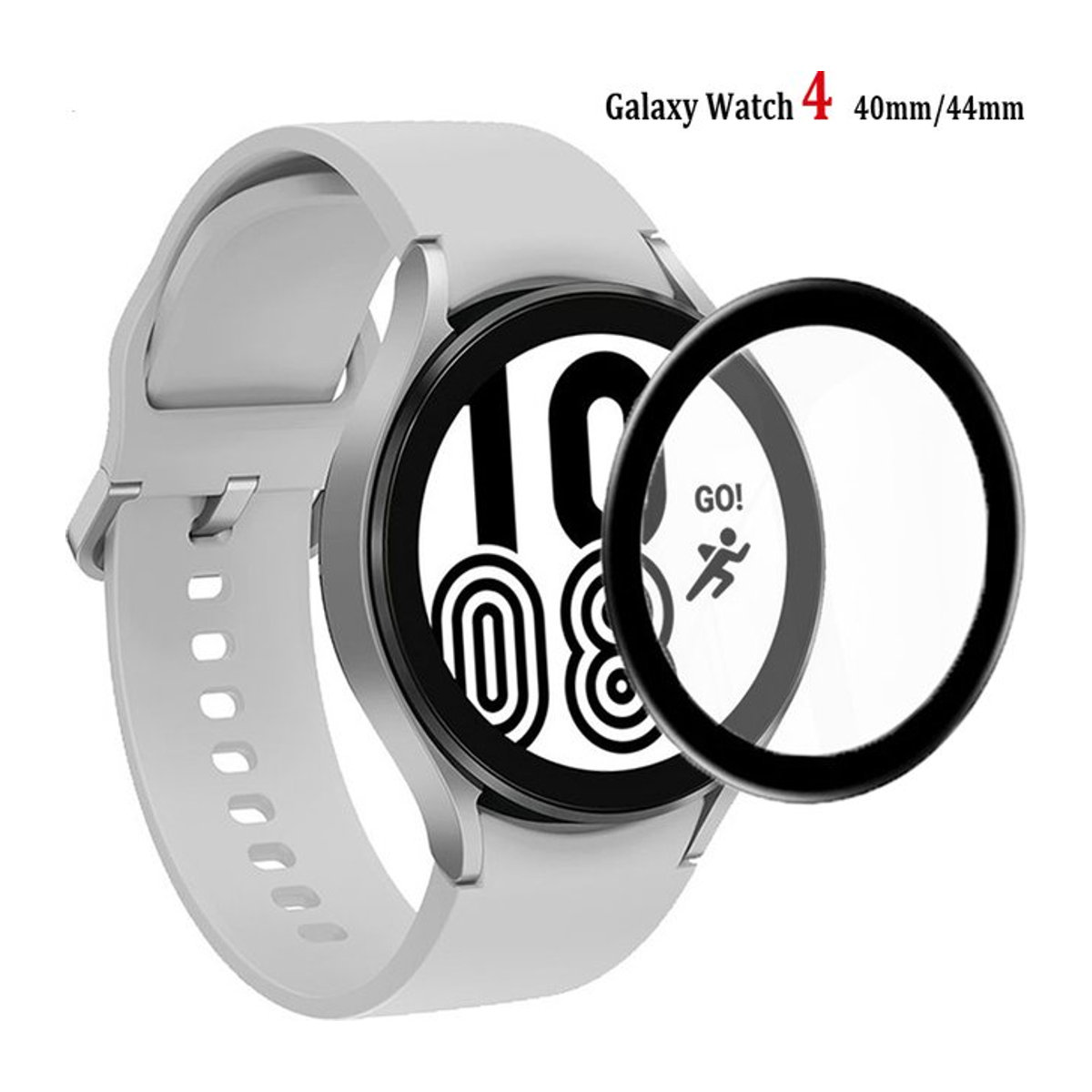 Samsung Galaxy Watch 4 und Galaxy Active 2 Displayschutzfolie aus weichem Glas 3D HD Allround Protector - Bild 1