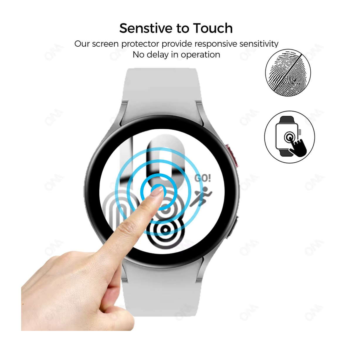 Samsung Galaxy Watch 4 und Galaxy Active 2 Displayschutzfolie aus weichem Glas 3D HD Allround Protector - Bild 4