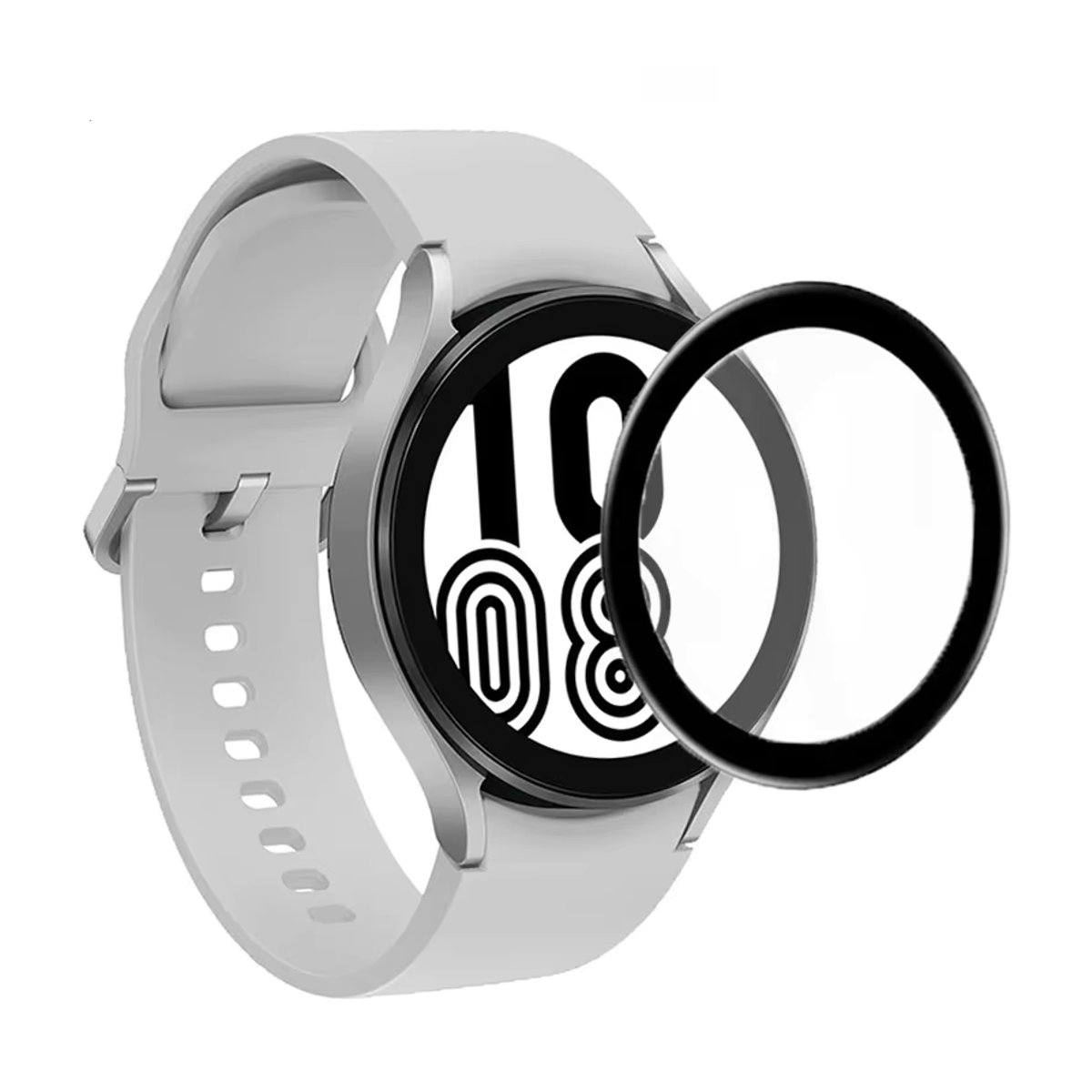 Samsung Galaxy Watch 4 und Galaxy Active 2 Displayschutzfolie aus weichem Glas 3D HD Allround Protector - Bild 5