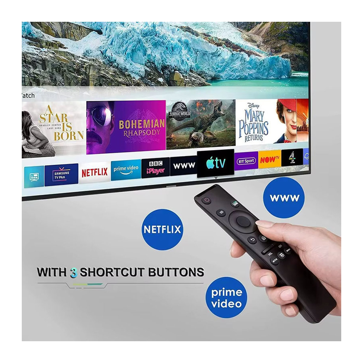 Samsung Smart Fernbedienung Ersatz für HD TV BN59-01330A in Schwarz - Bild 6