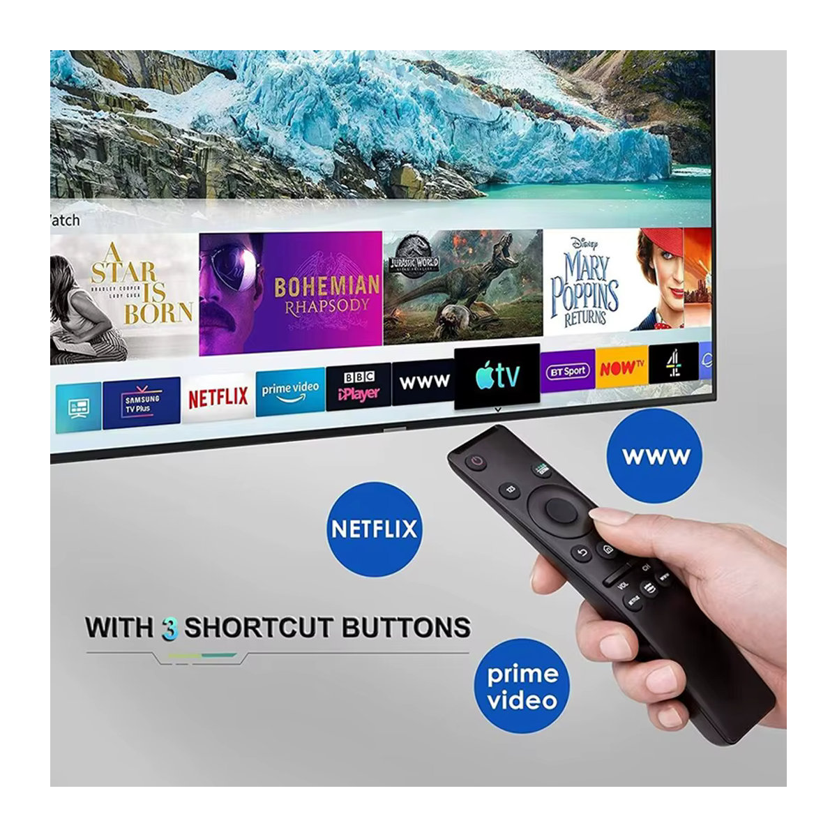 Samsung Smart TV Fernbedienung Ersatz BN59-01330A in Schwarz für HD 4K TV Universal - Bild 6