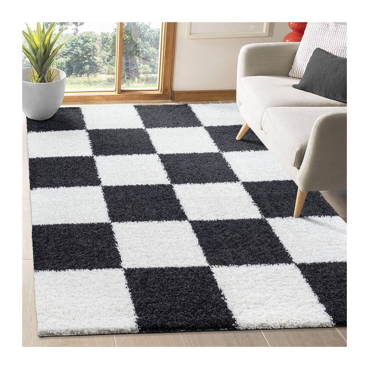 Sanat Hochflorteppich MILANO schwarz B/L: 160 x 230 cm - Bild 2