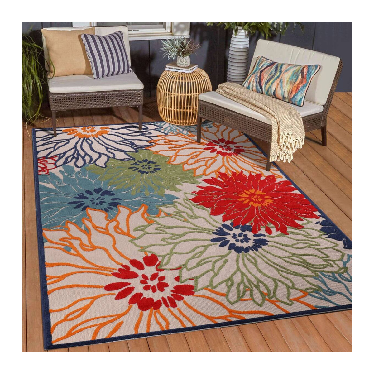 Sanat Outdoorteppich FLORAL bunt B: 160 cm, L: 230 cm - Bild 3
