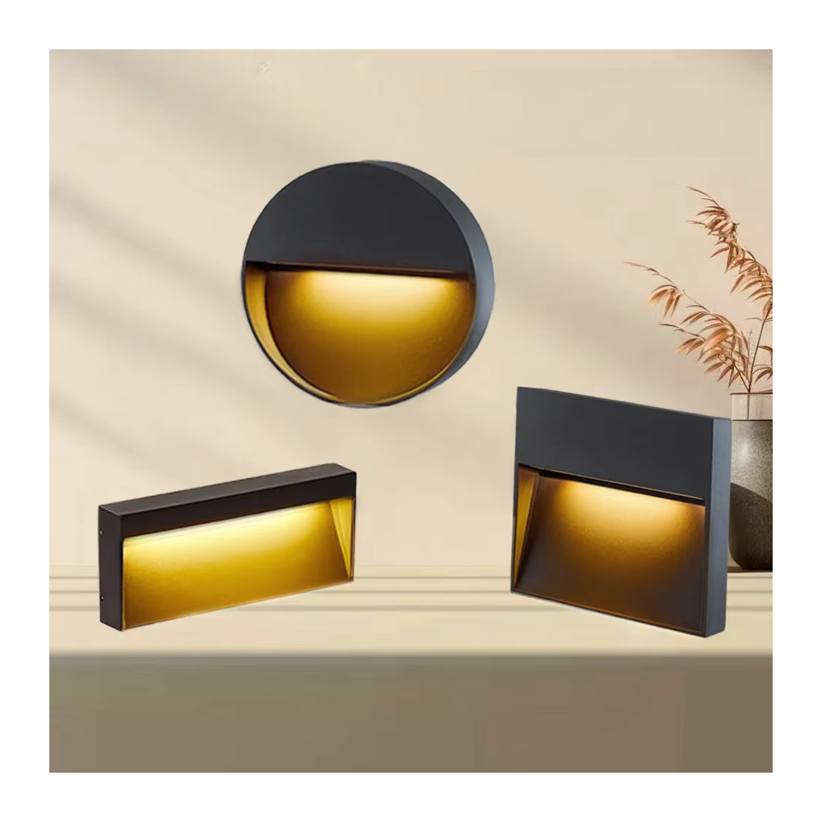 SANDIY LED Outdoor Wandleuchte aus Aluminium in Schwarz, moderne wasserdichte Außenbeleuchtung für Terrasse, Garage und Zaun - Bild 5