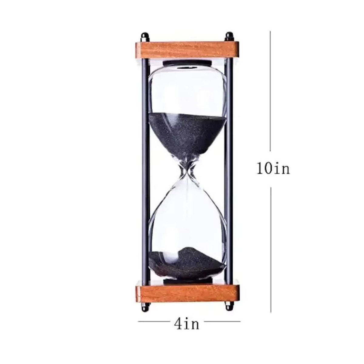 Sanduhr-Timer aus Metall und Glas für 60 Minuten, minimalistische Dekoration in Blau oder Schwarz für Büro und Zuhause - Bild 2