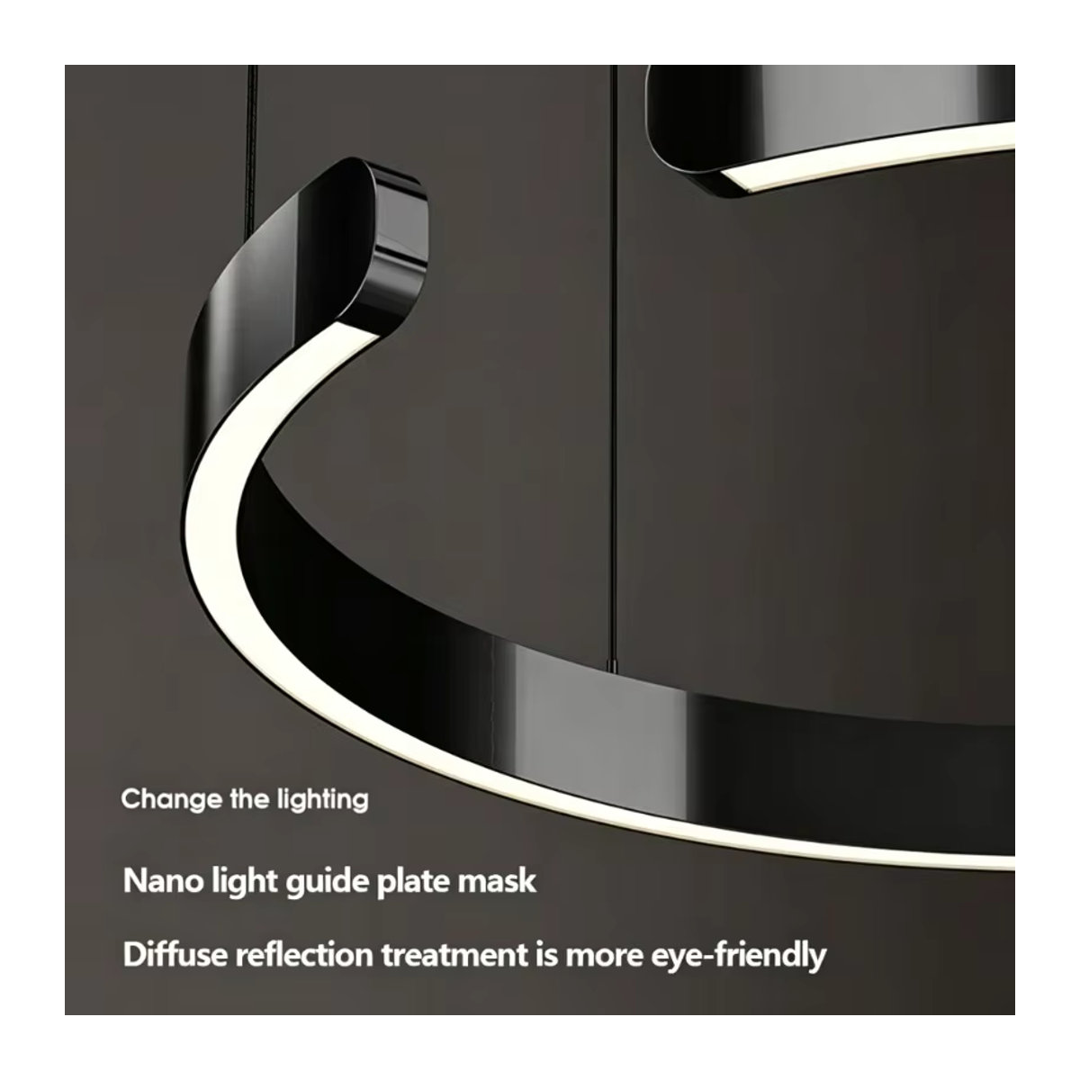 SANDYHA Moderne LED Ring-Pendelleuchte in Chrom, dimmbar mit Fernbedienung, warmweißes Licht - Bild 5