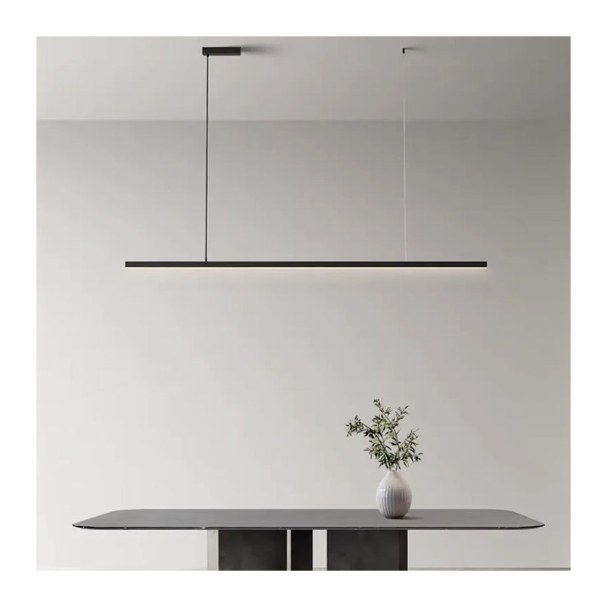 SANDYHA Nordic Minimalistische LED Pendelleuchte Schwarz Dimmbar - Bild 5