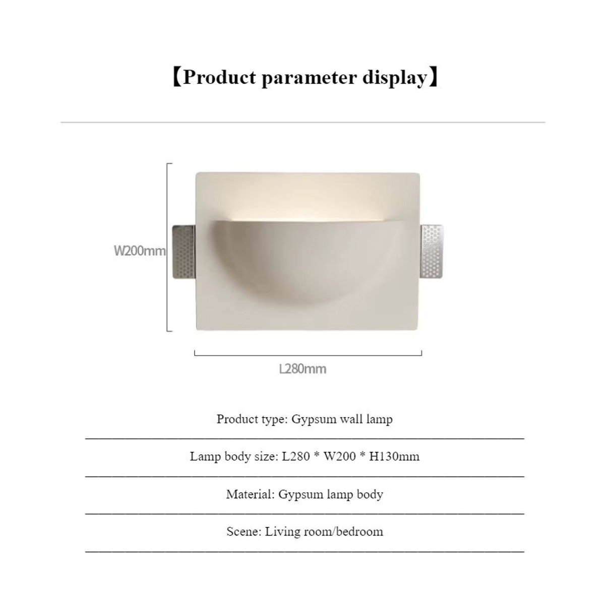 SANDYHA Nordische LED Wandleuchte aus Mineralguss in Weiß, minimalistisches Design für Wohnzimmer und Schlafzimmer - Bild 2