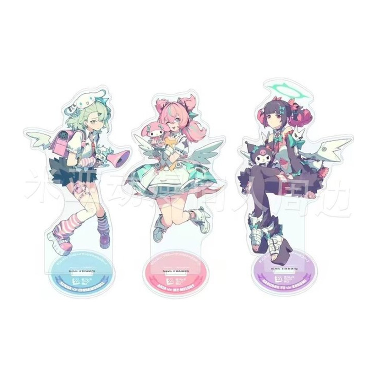 Sanrio Acryl-Standfigur My Melody, Kuromi und Cinnamoroll in mehrfarbig, Höhe: 10 cm - Bild 1