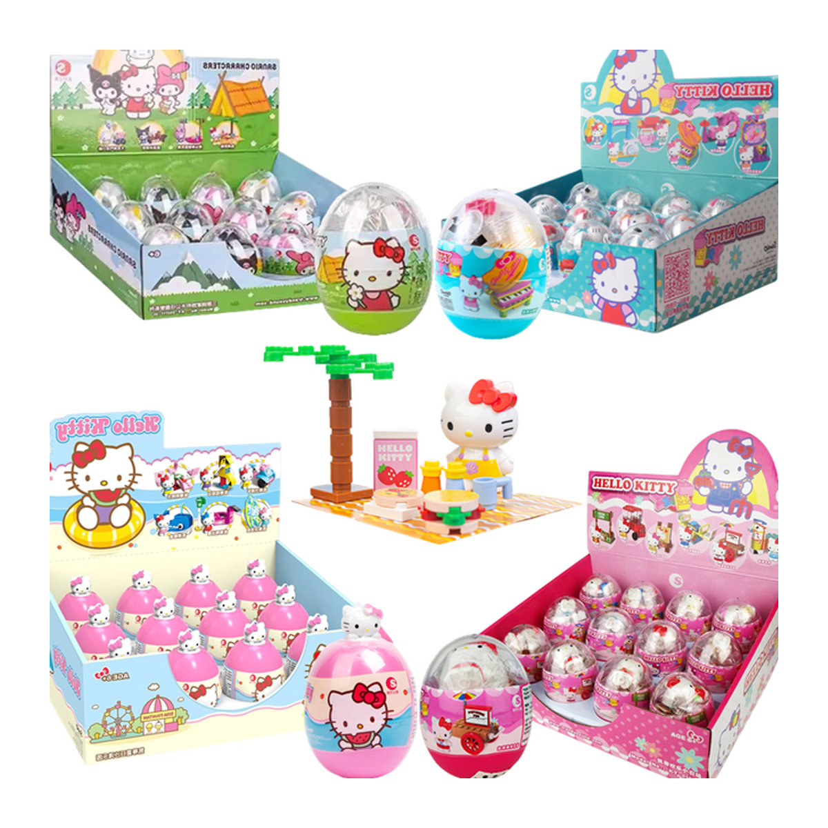 Sanrio Anime Figuren Blind Box Modell Garage Kit mit Hello Kitty, Kuromi und Pochacco in Mehrfarbig - Bild 1