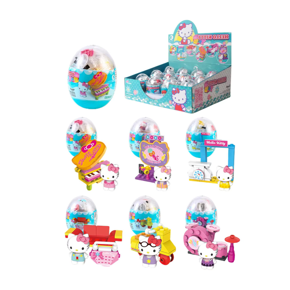 Sanrio Anime Figuren Blind Box Modell Garage Kit mit Hello Kitty, Kuromi und Pochacco in Mehrfarbig - Bild 3