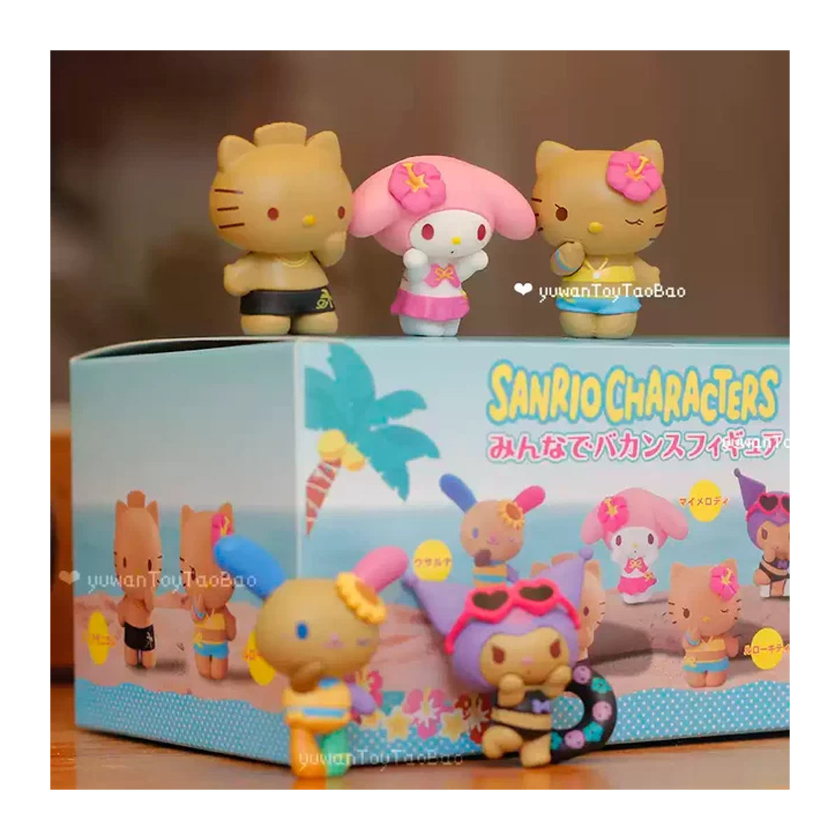 Sanrio Blindbox Sammelfiguren Kuromi und Cinnamoroll Sommerurlaub-Serie mehrfarbig - Bild 1