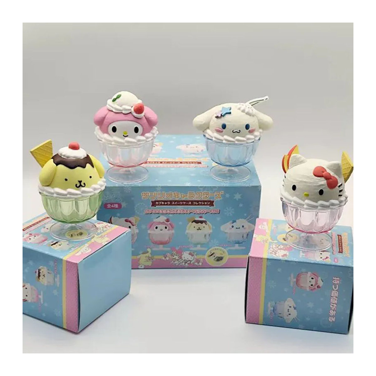 Sanrio Capchara Süßigkeiten-Kollektion Blindbox mit Hello Kitty, Cinnamoroll und My Melody Mini-Figuren aus Kunststoff, mehrfarbig - Bild 1