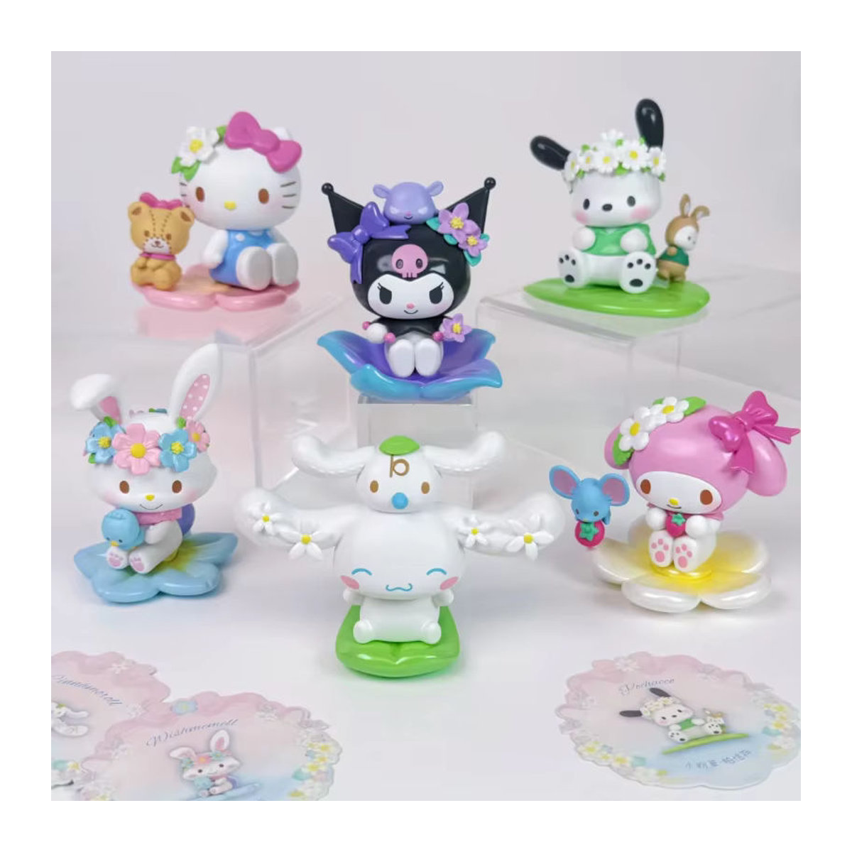 Sanrio Charaktere Frühling Blume Serie Blind Box Kawaii Anime Figuren aus Kunststoff in Mehrfarbig - Bild 5