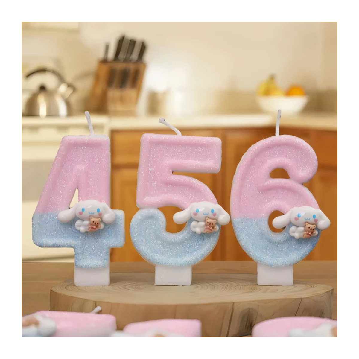 Sanrio Cinnamoroll 3D Figurenkerze aus Wachs für Geburtstagstorten, mehrfarbig, Zahlenkerzen 0-9 für Kinder - Bild 1
