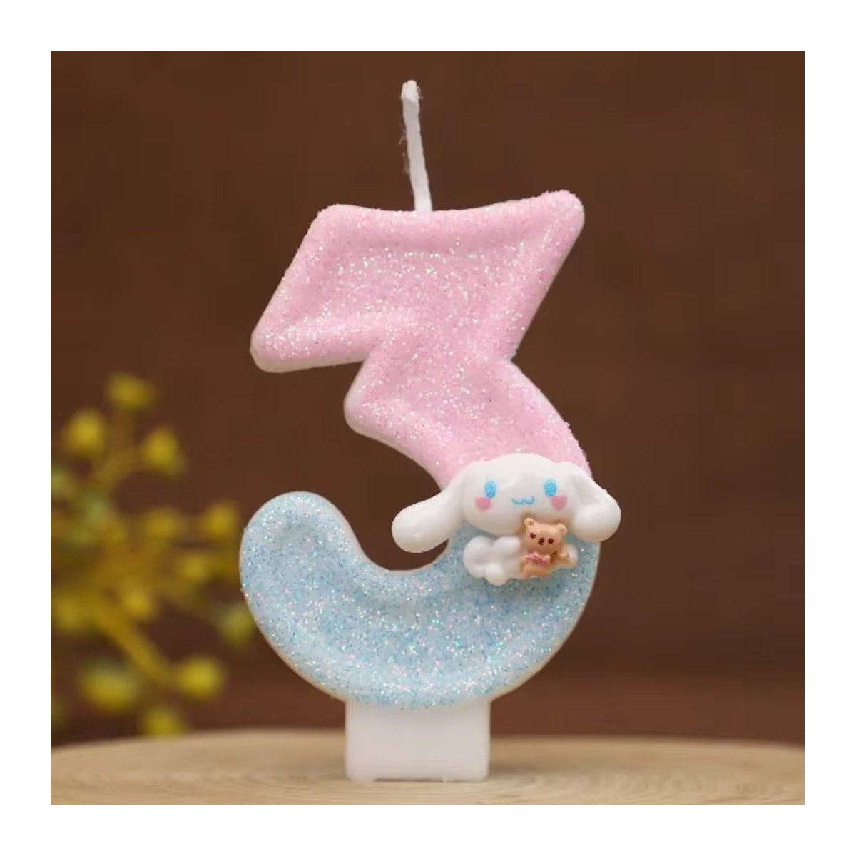 Sanrio Cinnamoroll 3D Figurenkerze aus Wachs für Geburtstagstorten, mehrfarbig, Zahlenkerzen 0-9 für Kinder - Bild 5
