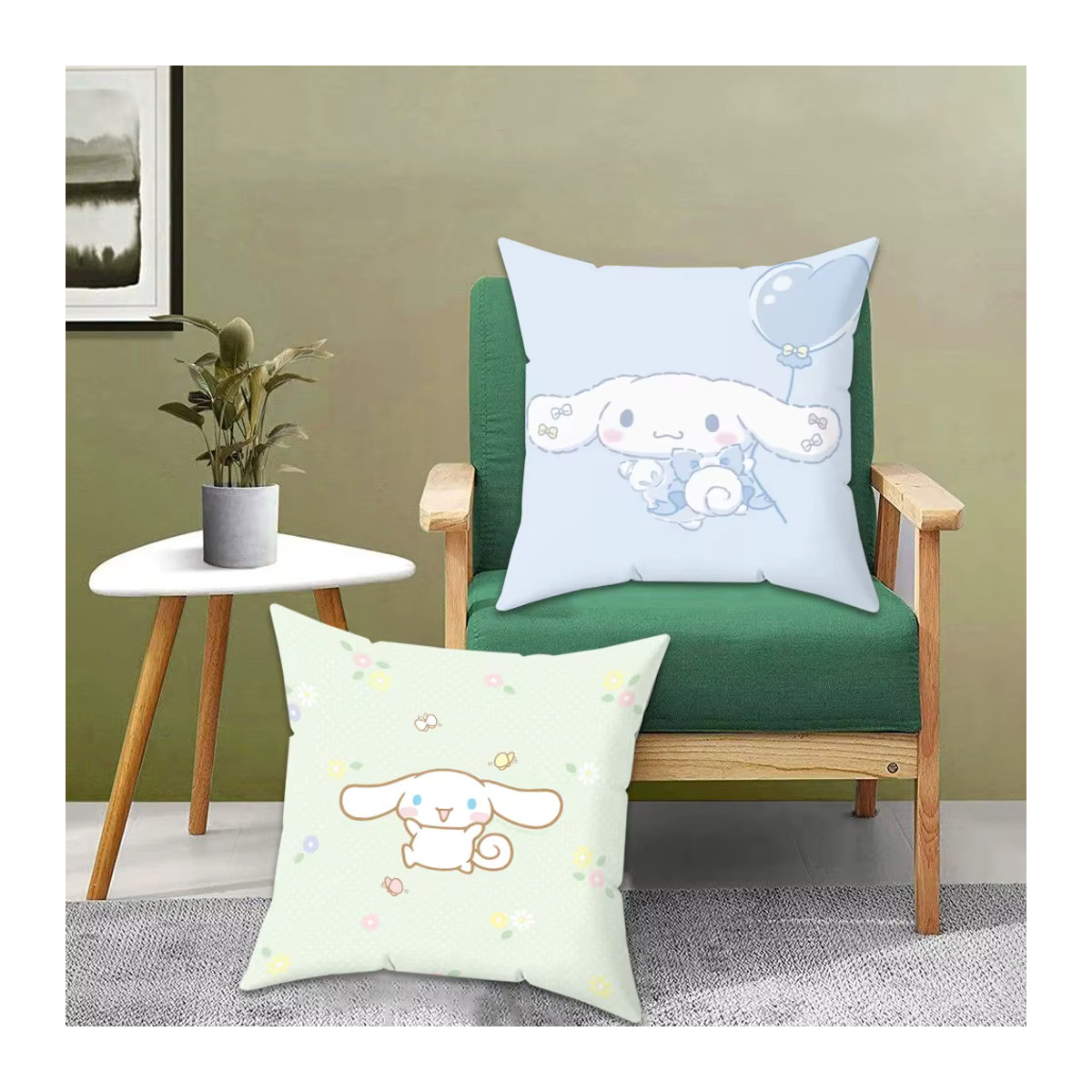 Sanrio Cinnamoroll dekorativer Kissenbezug, mehrfarbig, B/T/H: 45 x 45 x 0 cm - Bild 2