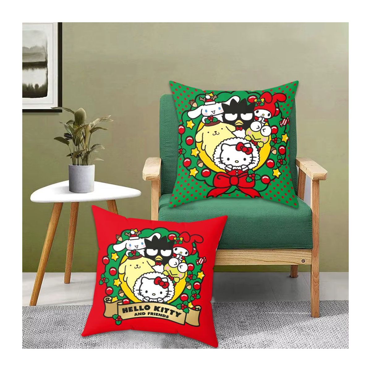 Sanrio Dekorativer Sofakissenbezug, mehrfarbig, B/T/H: 45 x 45 x 0 cm - Bild 2